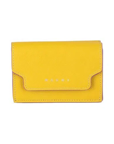 Marni Woman Document Holder Ocher Size - Cow Leather In Yellow