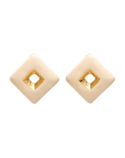 Marni Woman Earrings Cream Size - Upcycled Metals In Gold