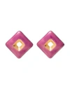 Marni Woman Earrings Mauve Size - Upcycled Metals In Purple