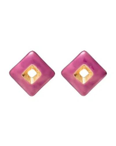 Marni Woman Earrings Mauve Size - Upcycled Metals In Pink