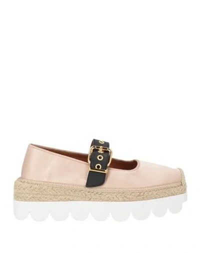 Marni Woman Espadrilles Blush Size 9 Textile Fibers In Neutral