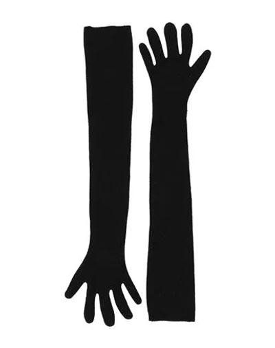 Marni Woman Gloves Black Size M Virgin Wool, Cashmere