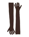 Marni Solid Color Gloves In Brown