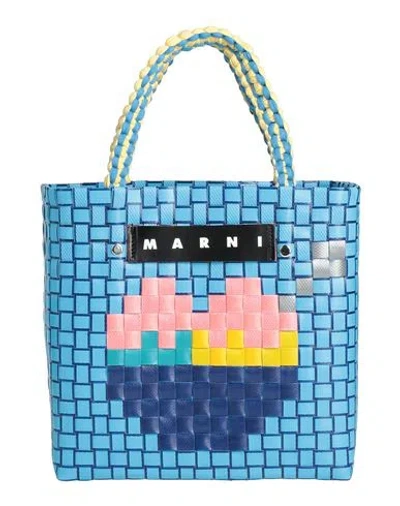 Marni Woman Handbag Azure Size - Textile Fibers In Blue
