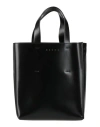 Marni Museo Compact Leather Tote In Black