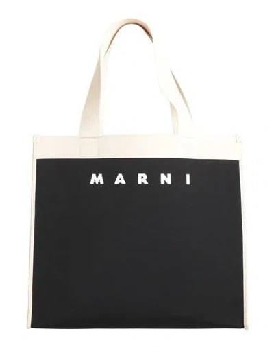 Marni Woman Handbag Black Size - Polyester, Cotton, Polyurethane In Burgundy