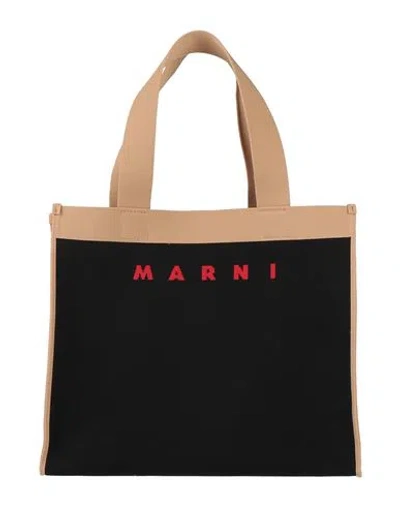 Marni Woman Handbag Black Size - Polyester, Cotton, Polyurethane, Brass, Steel