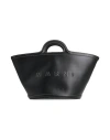 Marni Black Leather Small Tropicalia Bag In Black