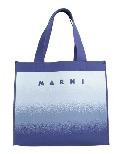 Marni Logo Tote Bag In Blue