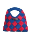 Marni Medium Two-tone Handbag In Blue
