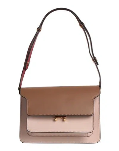 Marni Woman Cross-body Bag Brown Size - Cow Leather, Brass, Steel