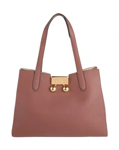 Marni Woman Handbag Burgundy Size - Cow Leather In Red