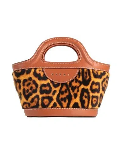 Marni Woman Handbag Tan Size - Leather, Cow Leather In Beige