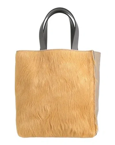 Marni Woman Handbag Camel Size - Leather In Sand