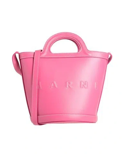 Marni Woman Handbag Fuchsia Size - Cow Leather, Brass In Pink