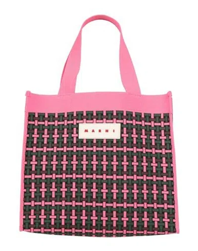Marni Woman Handbag Fuchsia Size - Polyester, Brass, Copper, Metal, Polyurethane In Pink
