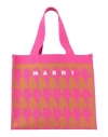 Marni Woman Handbag Fuchsia Size - Polyester, Cotton, Polyurethane, Brass, Steel In Pink