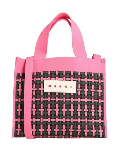 Marni Woman Handbag Fuchsia Size - Polyester, Metal, Zinc, Aluminum, Copper In Pink