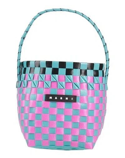 Marni Woman Handbag Fuchsia Size - Polypropylene, Cow Leather In Pink