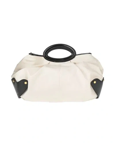 Marni Woman Handbag Ivory Size - Cotton, Calfskin In White