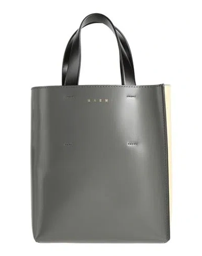 Marni Woman Handbag Lead Size - Cow Leather In Grey