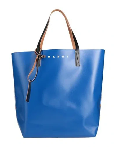 Marni Woman Handbag Light Blue Size - Polyurethane, Polyester, Cow Leather