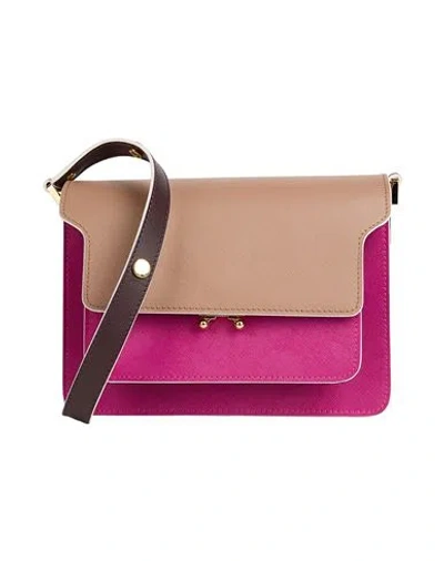 Marni Woman Handbag Light Brown Size - Bovine Leather, Brass In Beige
