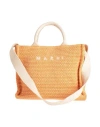 Marni Woman Handbag Mandarin Size - Cotton, Polyamide, Polyester, Cow Leather, Brass