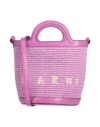 Marni Woman Handbag Mauve Size - Cotton, Polyamide, Cow Leather, Brass In Purple