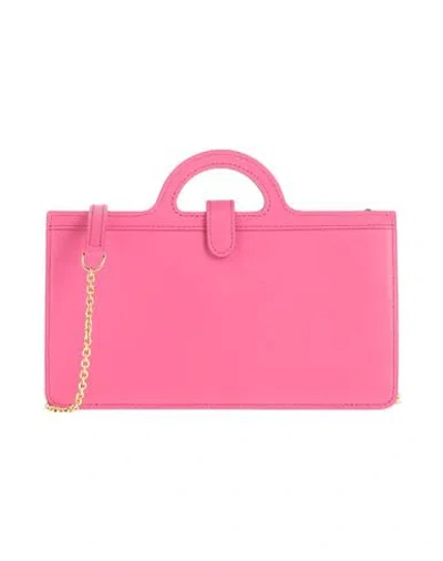 Marni Hardware Gold Tone Structured Shape Top Handle In Pink