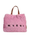 Marni Woman Handbag Pink Size - Leather, Shearling