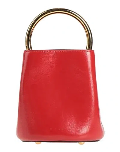 Marni Woman Handbag Red Size - Bovine Leather, Brass
