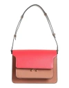 MARNI MARNI WOMAN HANDBAG RED SIZE - CALFSKIN, BRASS