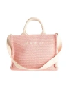 Marni Woman Handbag Salmon Pink Size - Cotton, Polyamide, Polyester, Cow Leather, Brass