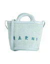 Marni Blue Small Tropicalia Bucket Bag In 00v18 Pale Mint