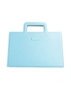 Marni Woman Handbag Sky Blue Size - Cow Leather In Blue