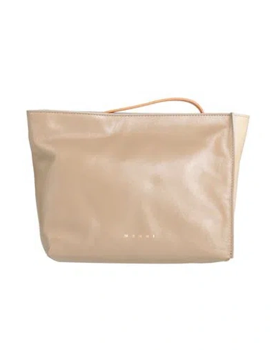 Marni Woman Handbag Taupe Size - Textile Fibers In Grey