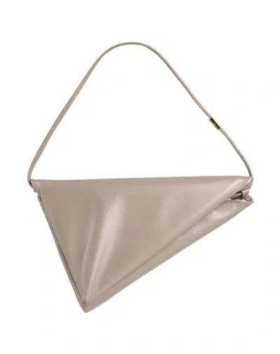 Marni Woman Handbag Taupe Size - Cow Leather, Brass In Gray
