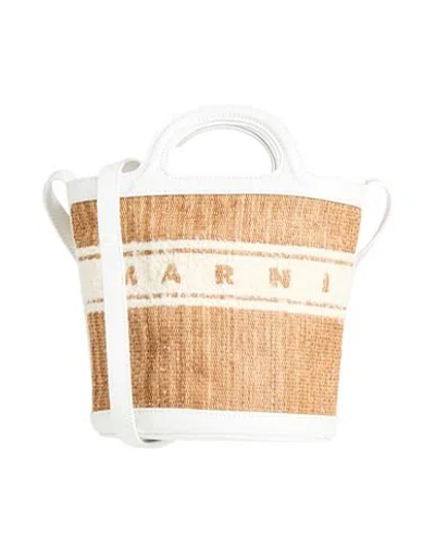 Marni Woman Handbag White Size - Polyamide, Cotton