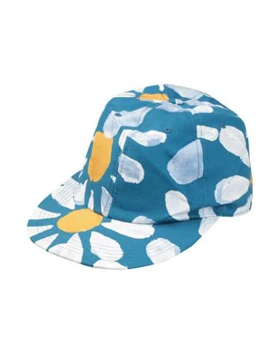 Marni Woman Hat Azure Size M Cotton, Linen In Blue
