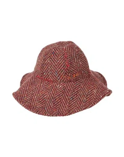 Marni Woman Hat Burgundy Size L Wool In Red