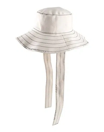 Marni Woman Hat Ivory Size M Cotton, Elastane In White