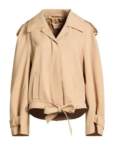 Marni Woman Jacket Beige Size 6 Virgin Wool In Neutral