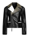 Marni Woman Jacket Black Size 4 Calfskin In Black