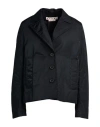 Marni Woman Jacket Black Size 6 Polyamide In Blue
