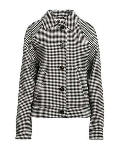 Marni Woman Jacket Black Size 6 Virgin Wool, Elastane, Polyamide, Viscose, Cotton