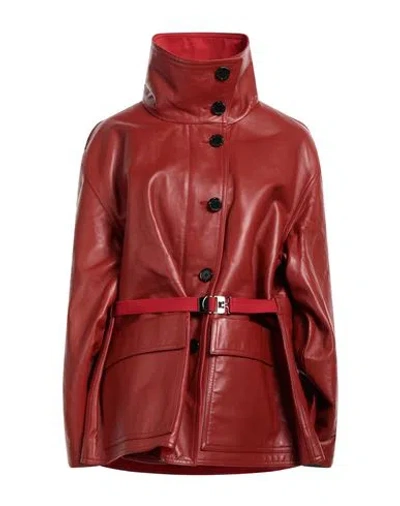 Marni Woman Jacket Brick Red Size 4 Lambskin