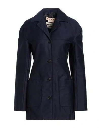 Marni Woman Jacket Midnight Blue Size 4 Cotton
