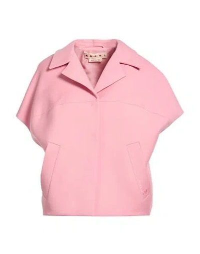 Marni Woman Jacket Pink Size 2 Virgin Wool, Mohair Wool