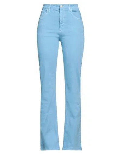 Marni Woman Jeans Azure Size 8 Cotton, Elastane In Blue